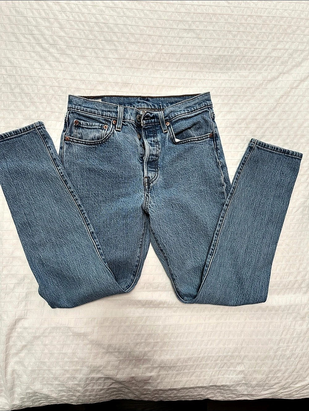 Levi's 501 Skinny Jeans Skinny Jeans Blue Waist 27 Length 28